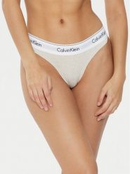 Calvin Klein Underwear Stringi 0000F3786E Beżowy. Brązowe majtki damskie Calvin Klein Underwear, z bawełny. Za 59.99 zł.