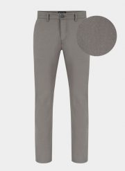 Szare spodnie męskie chino P21WF-WX-045-S-R. Szare eleganckie spodnie męskie Pako Lorente, bez wzorów, z bawełny. Za 69.99 zł.