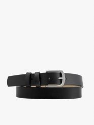 Czarny klasyczny pasek męski skórzany. Czarne paski męskie Ryłko, z materiału, eleganckie. Za 129.99 zł.