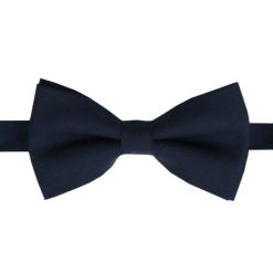 Wełniana Mucha Męska - His Story - Granatowa. Niebieskie krawaty i muchy His Story, z aplikacjami, z wełny, eleganckie. Za 49.00 zł.