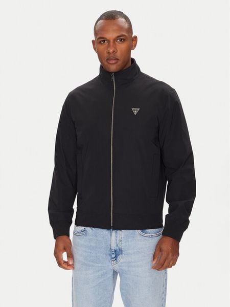 Guess Kurtka przejściowa M4YL13 WEZ70 Czarny Regular Fit. Czarne kurtki męskie Guess, l, z aplikacjami, z syntetyku, bez kaptura. Za 369.99 zł.