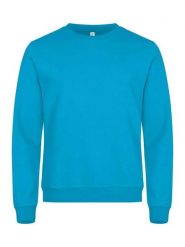 Clique Miami Roundneck – unisexowy sweter bawełna + poliester z recyklingu. Niebieskie swetry męskie CLIQUE, m, bez wzorów, z bawełny, bez kołnierzyka, bez ramiączek. Za 166.81 zł.