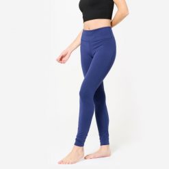 Legginsy do jogi damskie Kimjaly. Niebieskie legginsy damskie KIMJALY, bez wzorów, z elastanu. W wyprzedaży za 79.99 zł.
