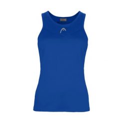 Damski tank top Head Easy Court. Niebieskie topy damskie Head, bez wzorów, z materiału, sportowe, bez kołnierzyka, bez ramiączek. W wyprzedaży za 103.50 zł.