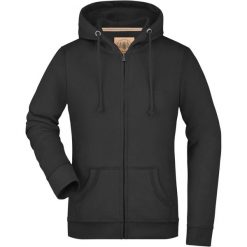Damska bluza James & Nicholson Vintage Hoody czarna. Czarne bluzy damskie ZIROOX, m, bez wzorów, z bawełny, sportowe, bez ramiączek, z kapturem. Za 186.99 zł.