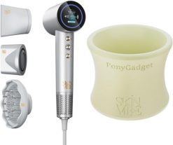 Suszarka SkinVibe SkinVibe Aurea Family X Plasma (SV-001SL) + SkinVibe PonyGadget - Guma do włosów, kremowa (SV-004CR). Białe suszarki do włosów SkinVibe. Za 899.00 zł.