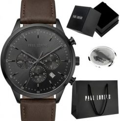Zegarek Paul Lorens Zegarek męski LARGO skórzany Dual Time. Zegarki męskie Paul Lorens, bez wzorów. Za 239.00 zł.