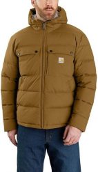 Kurtka Zimowa Carhartt Montana Loose Fit Oak Brown. Brązowe kurtki męskie Carhartt, na zimę, m, bez wzorów, bez kaptura. Za 662.27 zł.