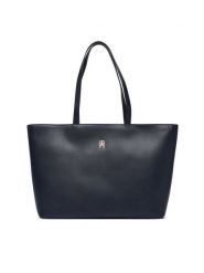 Tommy Hilfiger Torebka Im Latam Corp Tote AW0AW17322 Granatowy. Niebieskie shopperki damskie Tommy Hilfiger, bez wzorów, ze skóry, bez dodatków. Za 529.99 zł.