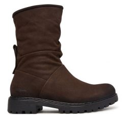 Botki Josef Seibel. Brązowe botki damskie Josef Seibel, bez wzorów, bez obcasa, na płaskiej podeszwie, bez zapięcia. Za 569.99 zł.