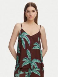 LOLA CASADEMUNT Top LS2615121 Brązowy Regular Fit. Brązowe topy damskie LOLA CASADEMUNT, xl, bez wzorów, z wiskozy, bez kołnierzyka, bez ramiączek. Za 294.99 zł.