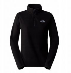 Bluza polarowa damska The North Face 100 Glacier 1/4 Zip - tnf black. Czarne bluzy damskie The North Face, bez wzorów, z polaru, bez ramiączek, bez kaptura. Za 285.89 zł.