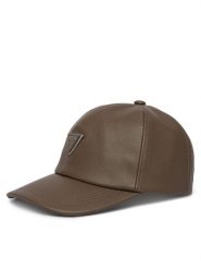 Guess Czapka z daszkiem AM9596 POL01 Brązowy. Brązowe czapki damskie Guess, z aplikacjami, ze skóry. Za 199.99 zł.