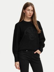 Guess Sweter W6BR52 Z1453 Czarny Regular Fit. Czarne swetry nierozpinane damskie Guess, m, z aplikacjami, bez kołnierzyka, bez ramiączek. Za 434.99 zł.