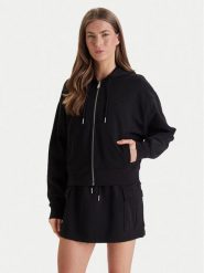 Calvin Klein Jeans Bluza Monogram LV047F208G Czarny Relaxed Fit. Czarne bluzy damskie Calvin Klein Jeans, xl, bez wzorów, z bawełny, bez ramiączek, bez kaptura. Za 449.99 zł.