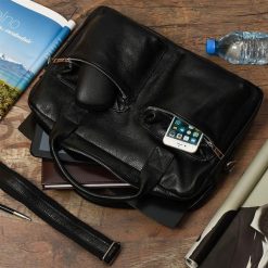 Beltimore torba męska skórzana Duża czarna laptop J15. Czarne torby na laptopa damskie bez wzorów. Za 419.90 zł.