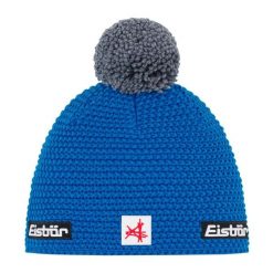 Czapka Eisbar Jamie Pompon MÜ SA. Niebieskie czapki męskie Eisbar, bez wzorów, z wełny. Za 205.51 zł.