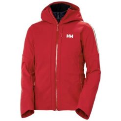Damska kurtka narciarska z kapturem Helly Hansen Avanti Softshell. Czerwone kurtki sportowe damskie Helly Hansen, xs, bez wzorów, z dzianiny, bez ramiączek, z kapturem, narciarskie, primaloft. Za 1,427.00 zł.