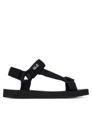 Jack Wolfskin Sandały Taiga A65621 Czarny. Czarne sandały męskie Jack Wolfskin, bez wzorów, z materiału, bez zapięcia. Za 329.99 zł.