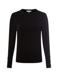 Marie Lund Sweter damski z cienkiej dzianiny Kobiety czarny jednolity, M. Czarne swetry nierozpinane damskie Marie Lund, m, bez wzorów, z dzianiny, bez kołnierzyka, bez ramiączek. Za 199.95 zł.