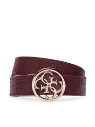 Guess Pasek BW9319 P6135 Bordowy. Czerwone paski damskie Guess, z aplikacjami, ze skóry. Za 234.99 zł.