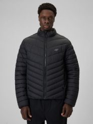 4F Kurtka z wypełnieniem syntetycznym męska - czarna L. Czarne kurtki męskie 4F, l, bez wzorów, z materiału, bez kaptura. Za 249.99 zł.