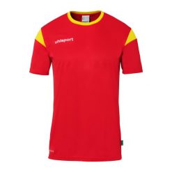 Koszulka Uhlsport Squad 27. Czerwone koszulki sportowe męskie Uhlsport, m, bez wzorów, bez ramiączek, do piłki nożnej. Za 122.50 zł.
