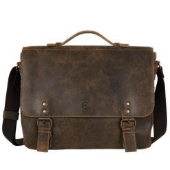 Torba męska Canaletto vintage brązowa skóra naturalna 14 cali TM258s235. Brązowe torby na laptopa damskie bez wzorów, ze skóry. Za 465.50 zł.