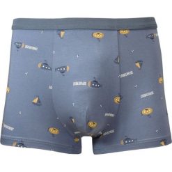 Bokserki Obcisłe, Niebieskie, Łodzie Podwodne, Statki, Bawełniane, Majtki z Elastanem -ALTIES. Niebieskie bokserki męskie Alties, bez wzorów, z bawełny. Za 35.00 zł.