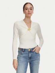 Marciano Guess Bluzka G6YP05 K5118 Kremowy Regular Fit. Białe bluzki damskie Marciano Guess, s, z aplikacjami, z syntetyku, bez kołnierzyka, bez ramiączek. Za 519.99 zł.