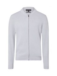 Finshley & Harding Męski kardigan z zawartością kaszmiru Mężczyźni Bawełna szary marmurkowy, L. Szare swetry męskie Finshley & Harding, l, bez wzorów, z bawełny, eleganckie, bez kołnierzyka, bez ramiączek. Za 349.95 zł.