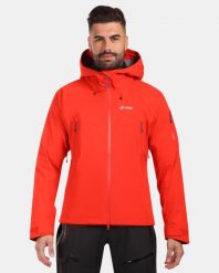 Męska kurtka typu hardshell Kilpi TRINITY-M. Czerwone kurtki męskie Kilpi, na zimę, l, bez wzorów, z hardshellu, bez kaptura, trekkingowe. Za 835.17 zł.