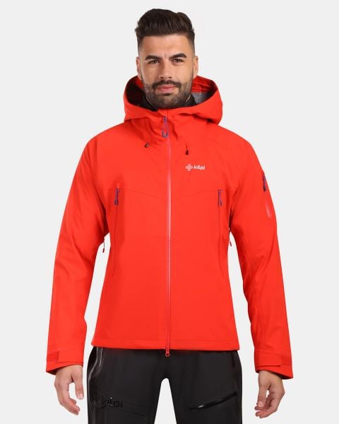 Męska kurtka hardshell Kilpi TRINITY-M. Czerwone kurtki męskie Kilpi, l, bez wzorów, z hardshellu, bez kaptura, narciarskie. Za 938.45 zł.