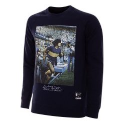 Bluza dla dorosłych Maradona x COPA Bombonera - Czarny. Niebieskie bluzy męskie COPA FOOTBALL, m, bez wzorów, bez ramiączek, bez kaptura. Za 339.19 zł.