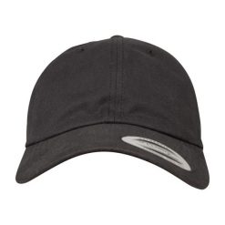 Czapka Z Daszkiem Peached Cotton Twill. Czarne czapki damskie FLEXFIT, bez wzorów, z bawełny. Za 73.99 zł.