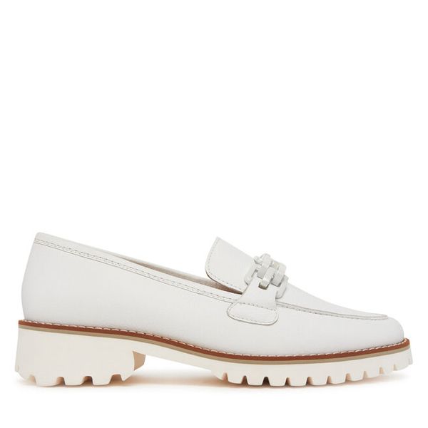 Półbuty Ara. Białe półbuty damskie Ara, bez wzorów, bez obcasa, na płaskiej podeszwie, bez zapięcia. Za 279.99 zł.