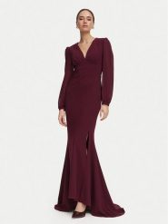 Rinascimento Sukienka wieczorowa CFC0130450003 Bordowy Slim Fit. Czerwone sukienki damskie Rinascimento, xs, bez wzorów, z syntetyku, wizytowe, bez kołnierzyka, bez ramiączek. Za 894.99 zł.