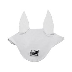 Czapka z muchą dla koni Supreme. Białe krawaty i muchy SUPREME, bez wzorów, sportowe. Za 103.20 zł.