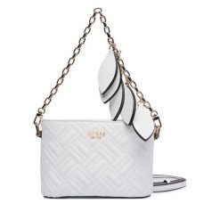 Torebka Guess. Białe listonoszki damskie Guess, z aplikacjami, bez dodatków. Za 549.99 zł.