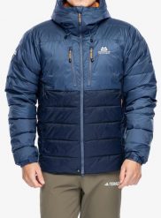 Kurtka puchowa męska Mountain Equipment Paiyu Jacket. Niebieskie kurtki sportowe męskie MOUNTAIN EQUIPMENT, l, bez wzorów, z materiału, bez kaptura, narciarskie. Za 1,450.05 zł.
