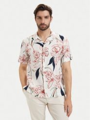Tommy Hilfiger Koszula MW0MW43310 Biały Regular Fit. Białe koszule męskie Tommy Hilfiger, l, bez wzorów, ze lnu, bez kołnierzyka, bez ramiączek. Za 489.99 zł.