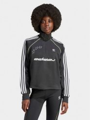 Adidas Bluza IT9703 Czarny Loose Fit. Czarne bluzy damskie Adidas, xs, bez wzorów, z bawełny, bez ramiączek, bez kaptura. Za 219.99 zł.