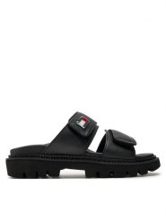 Tommy Jeans Klapki Tjw Puffed Sandal EN0EN02560 Czarny. Czarne klapki damskie Tommy Jeans, bez wzorów, z jeansu, bez obcasa, bez zapięcia. Za 514.65 zł.