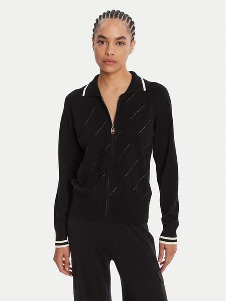 Liu Jo Sport Kardigan TF5032 MS63L Czarny Regular Fit. Czarne kardigany damskie Liu Jo Sport, l, bez wzorów, z syntetyku, sportowe, bez kołnierzyka. Za 449.99 zł.