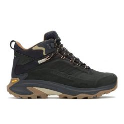 Buty trekkingowe męskie Merrell Moab Speed 2 Leather Mid Waterproof - czarne. Czarne trekkingi męskie Merrell, z gumy, bez zapięcia. Za 669.00 zł.