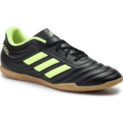 Sportowe ADIDAS BB8098 COPA 19.4 IN. Czarne buty sportowe męskie Adidas, bez wzorów, ze skóry ekologicznej, bez zapięcia. Za 179.99 zł.