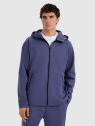 4F Bluza dresowa rozpinana z kapturem męska - szara L. Szare bluzy męskie 4F, l, bez wzorów, z dresówki, bez ramiączek, z kapturem. Za 229.99 zł.