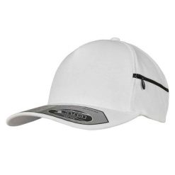 Kieszonkowa Czapka Z Daszkiem. Białe czapki damskie FLEXFIT, bez wzorów, z elastanu. Za 111.99 zł.