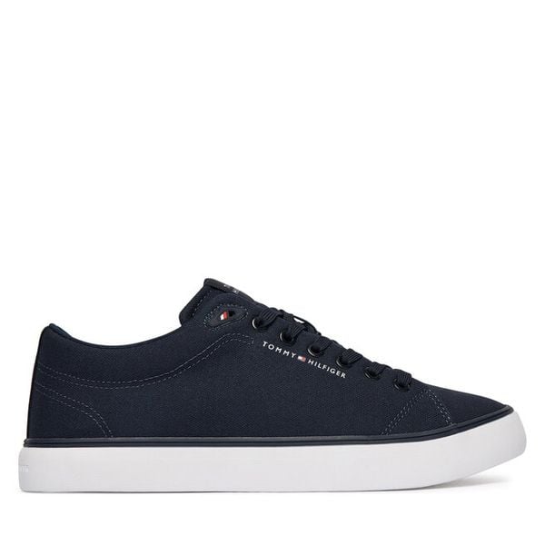 Tenisówki Tommy Hilfiger. Niebieskie trampki męskie Tommy Hilfiger, bez wzorów, bez zapięcia. Za 203.99 zł.