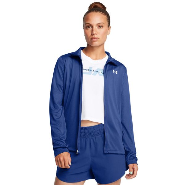 Bluza damska Under Armour Tech Full Zip. Niebieskie bluzy damskie Under Armour, l, bez wzorów, sportowe, bez ramiączek, bez kaptura. Za 149.99 zł.
